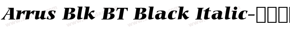 Arrus Blk BT Black Italic字体转换